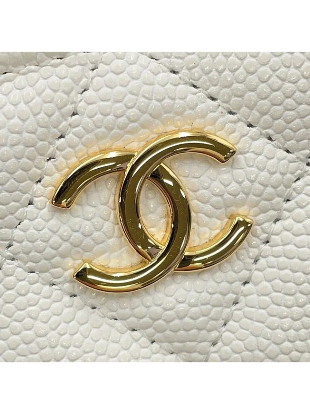Chanel Chain Shoulder Bag Vanity CC Logo Quilted Playing Card Caviar Leather - Picture 9 of 10